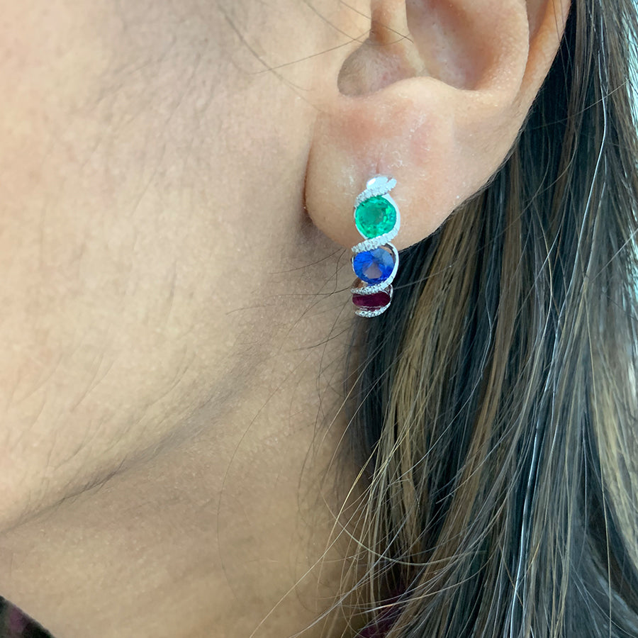 Gemstone Hoops