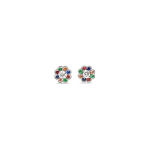Gemstone Floral Baby Studs