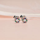 Gemstone Floral Baby Studs