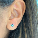 Gemstone Floral Baby Studs