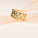 Multi Textured Gold Band