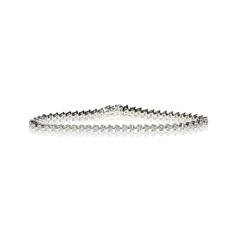 3 Prong Tennis Bracelet with 2.25mm Diamonds