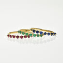 Gemstone Rings with Shared Prongs