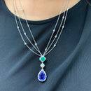Tanzanite and Emerald Pendant