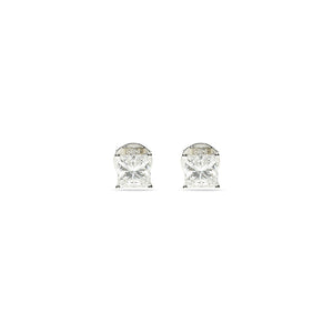 Princess Cut Solitaire Earrings