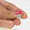 Classic Round Diamond Ring with a Tapered Band