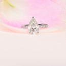 Pear Shaped Ring with Diamond Band