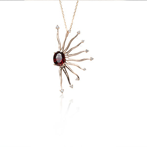 Garnet Sun Pendant