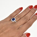 Sapphire Halo Ring