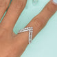 Stunning V-Shaped Diamond Ring