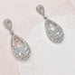 Dangling Pear Shape Diamond Earrings
