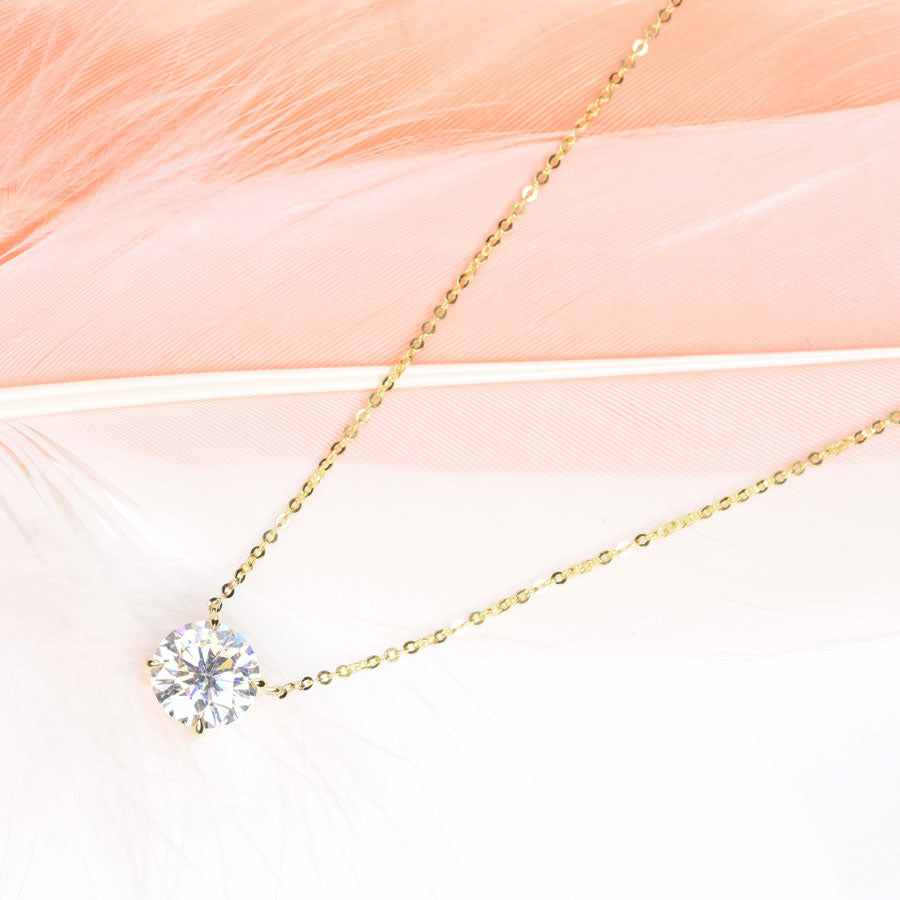 Classic Solitaire Pendant Set with 4 Prongs