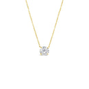 Classic Solitaire Pendant Set with 4 Prongs