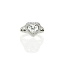 Heart Diamond Halo Pave Ring