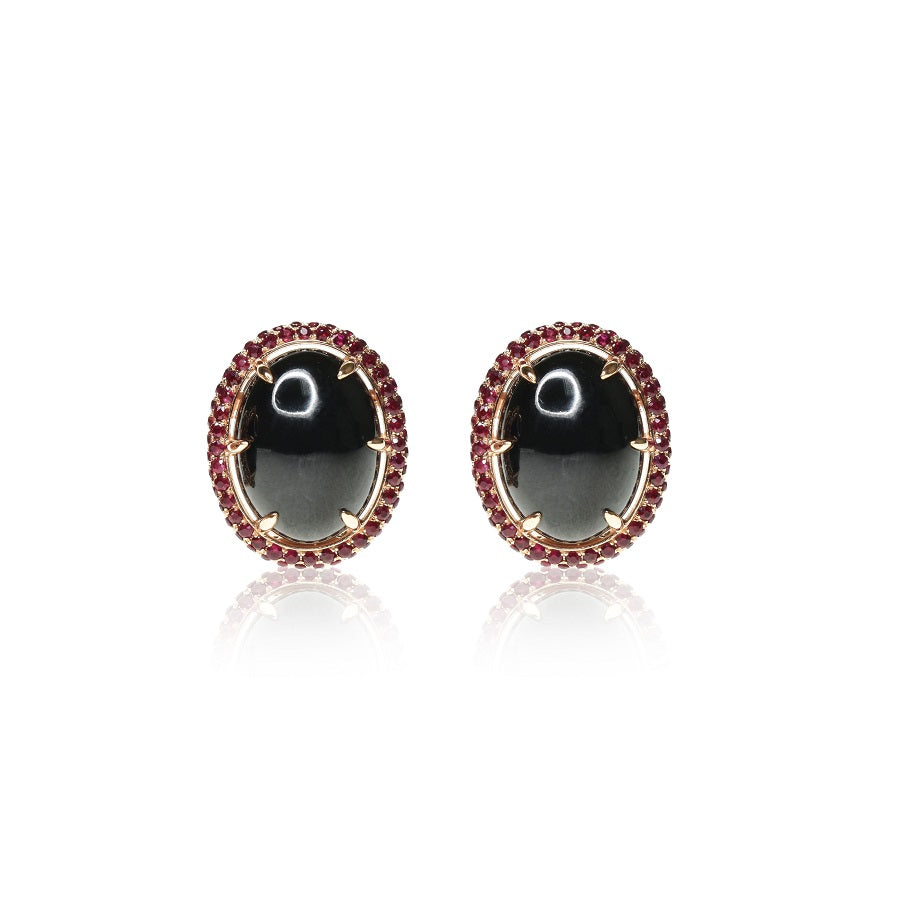 Oval Jade Earrings