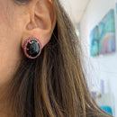 Oval Jade Earrings
