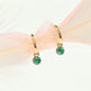 Emerald Hanging Hoops