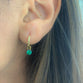 Emerald Hanging Hoops