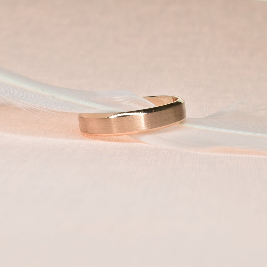 Dual Tone Wedding Band 4.9mm Wide