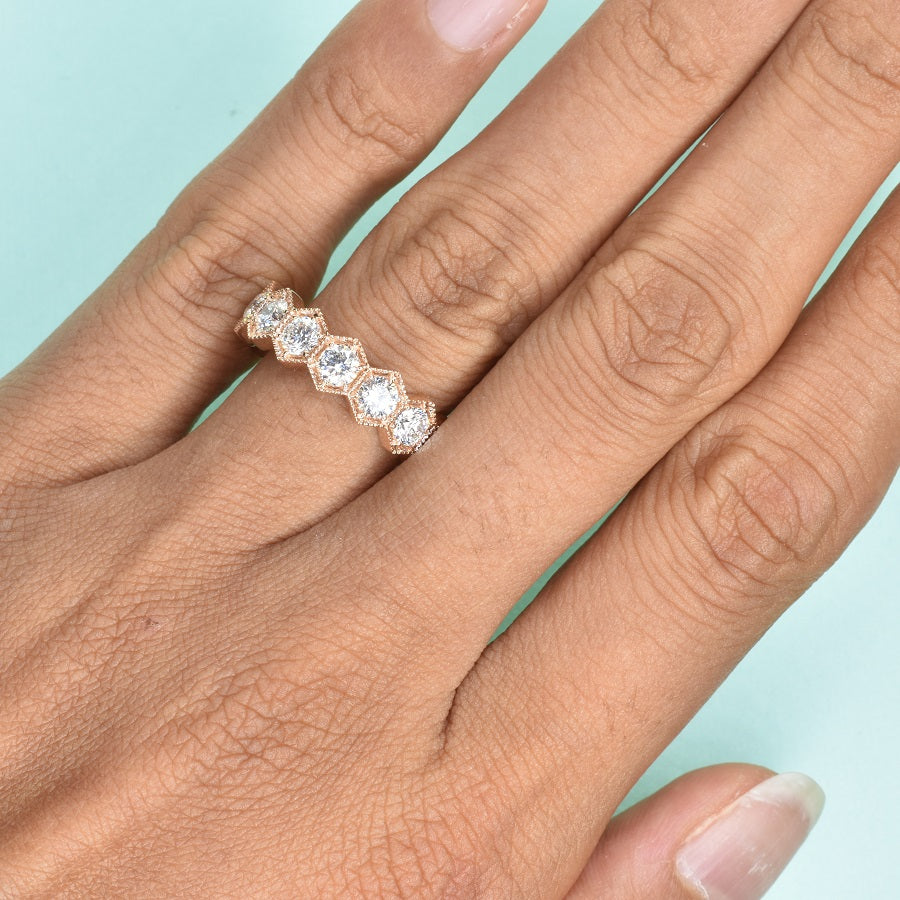 Large Hexagon Eternity Ring