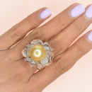 South Sea Pearl Flower Ring