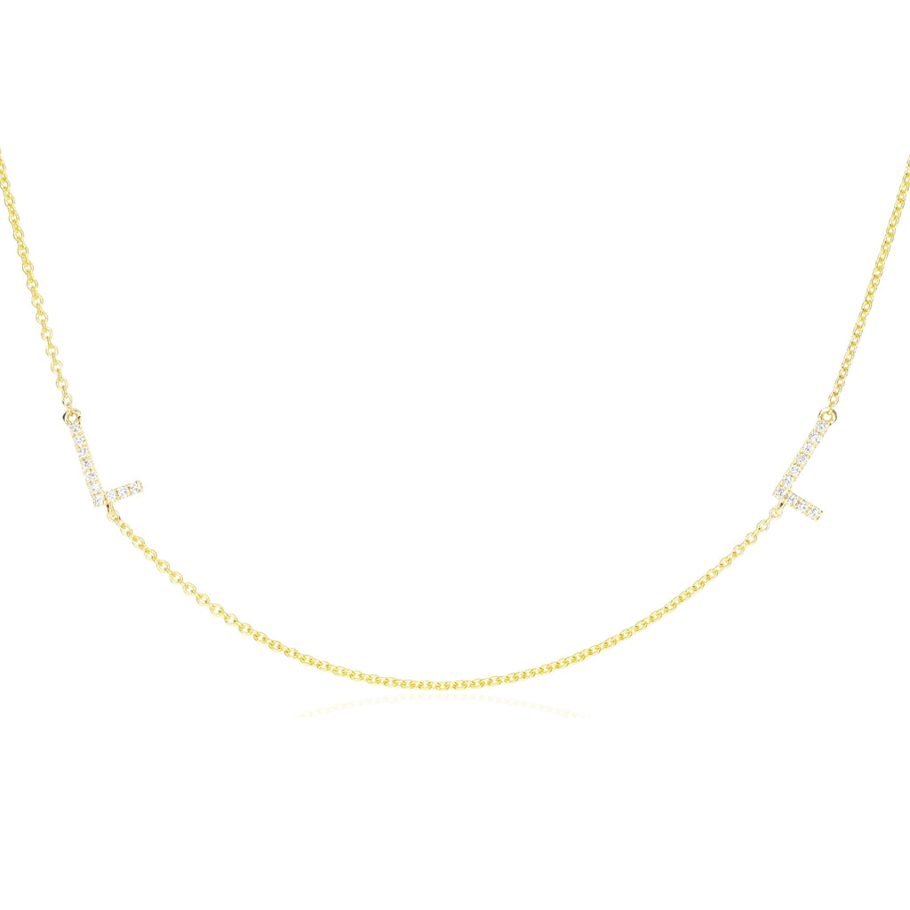 Gold Necklace with Initials