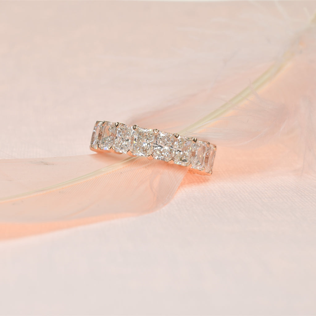 Lab Grown Diamond Eternity Ring with Radiant Cuts