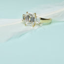 Trilogy Emerald Cut Diamond Ring