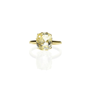 Yellow Sapphire with a Gold Band