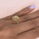 Yellow Sapphire with a Gold Band