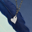 Heart shaped pave pendant