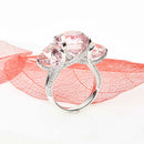 Pink Sapphire Trilogy Ring
