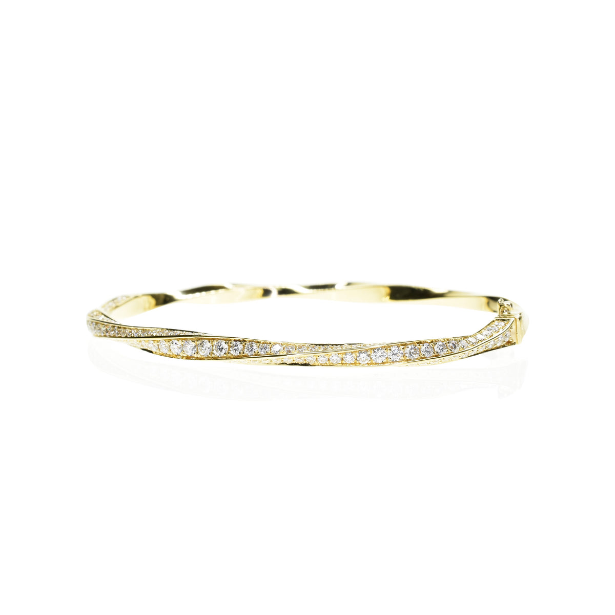 Swirl Diamond Bangle