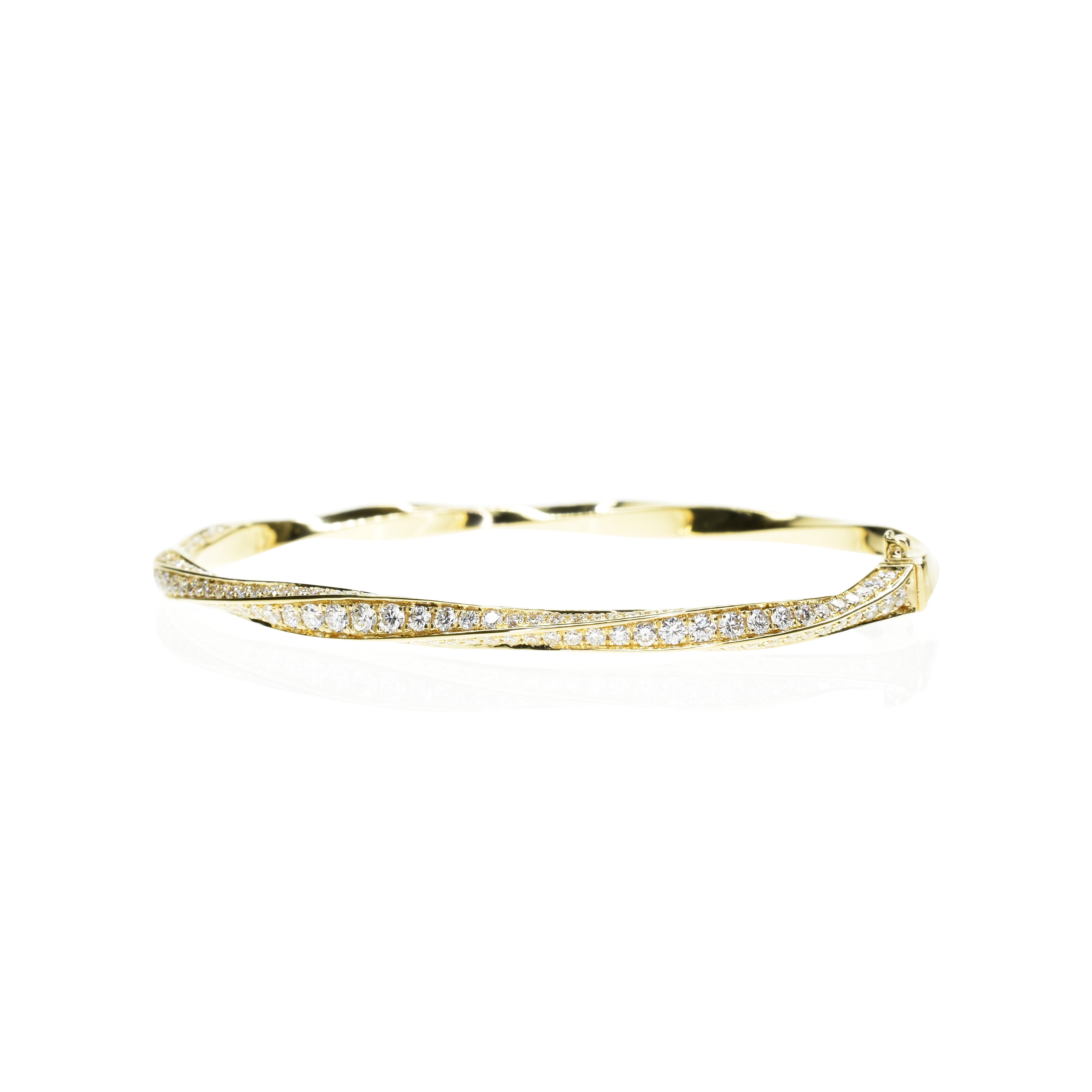 Swirl Diamond Bangle