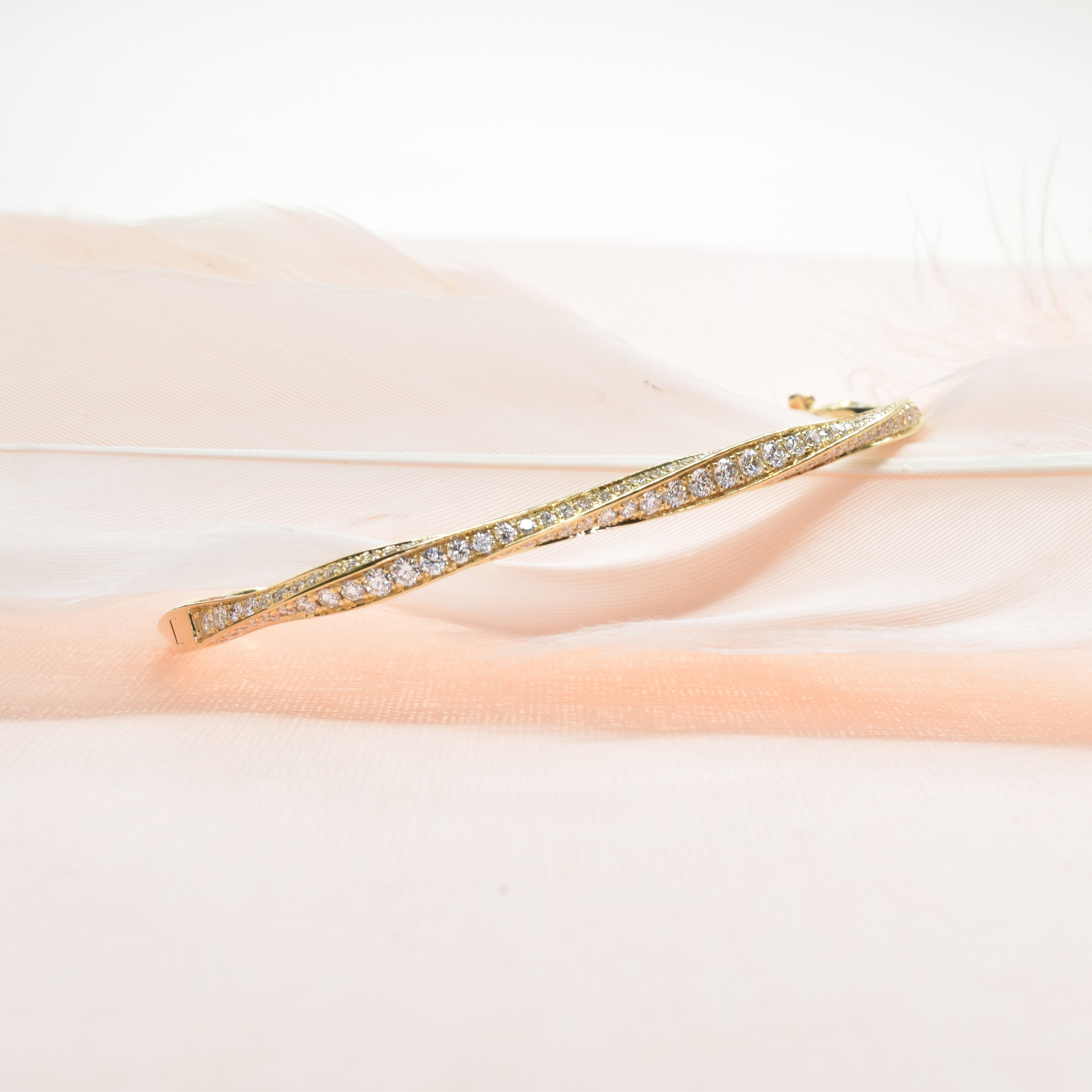 Swirl Diamond Bangle
