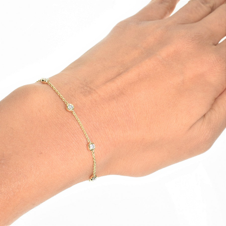 Diamonds On a Chain Bracelet