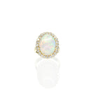 Vintage Style Halo Opal Ring