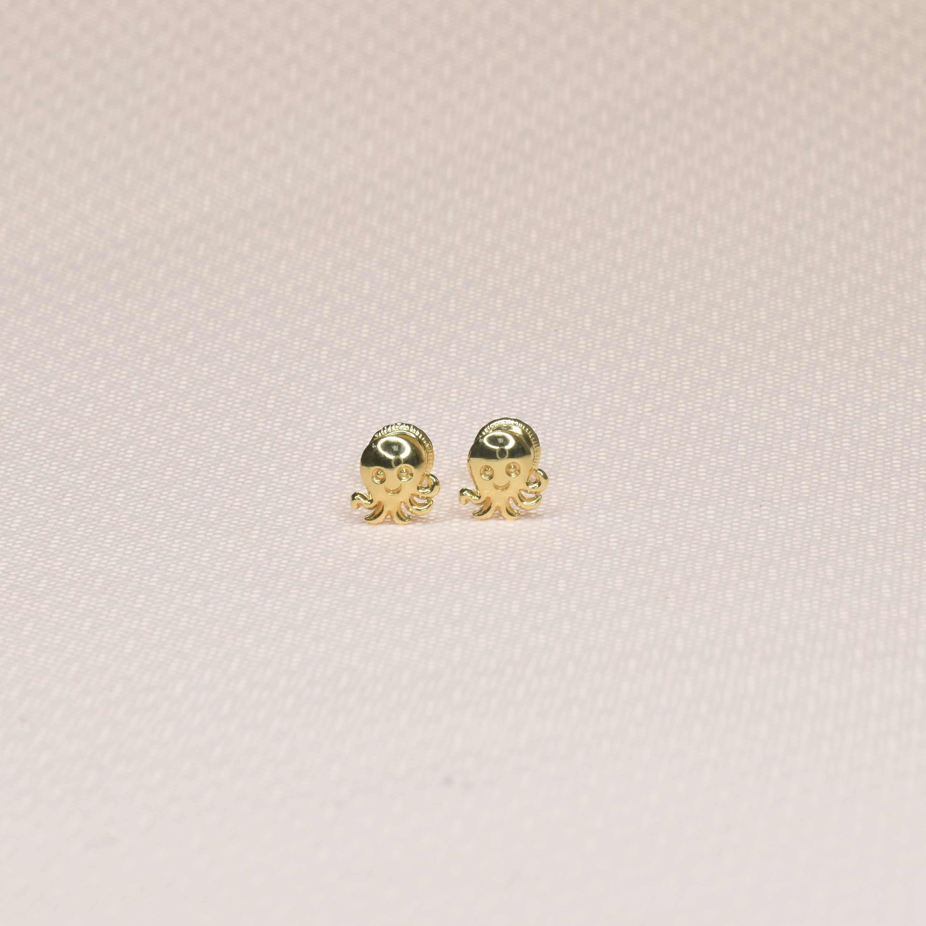 Gold Octopus Earrings