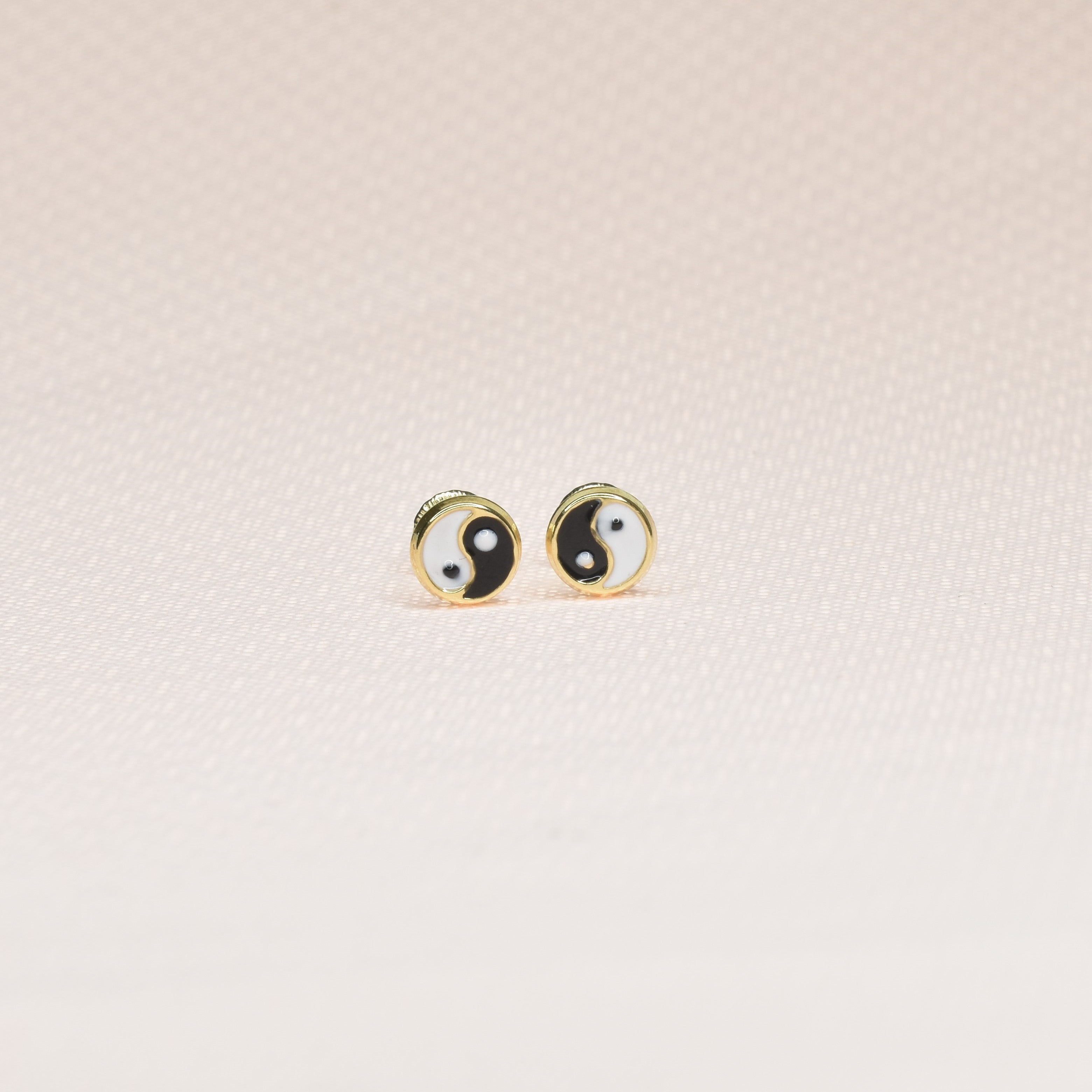 Yin Yang Enamel Earrings
