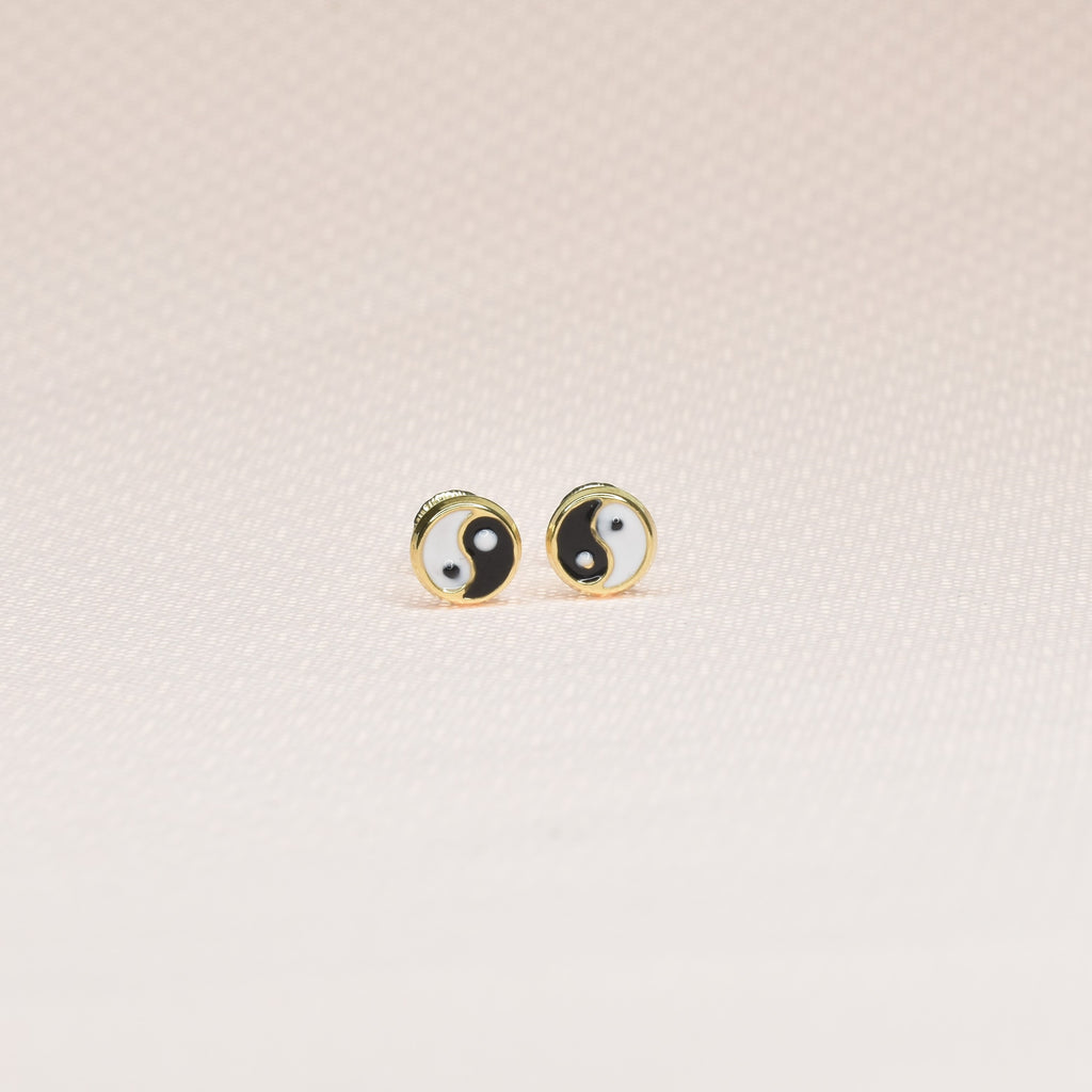 Yin Yang Enamel Earrings