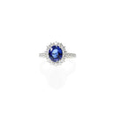 Sapphire Halo Ring